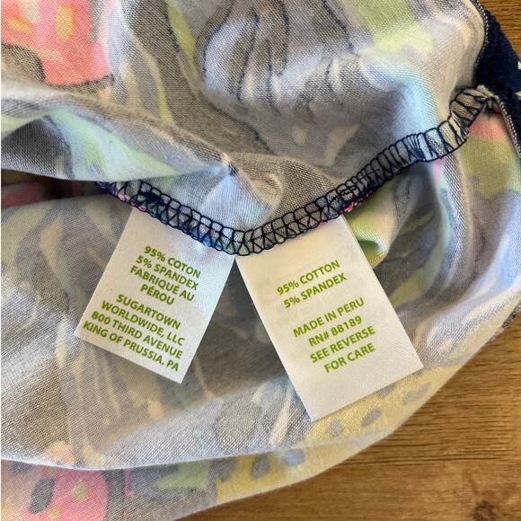 Lilly Pulitzer Keria Off The Shoulder Top In Nauti Navy Capri Soleil Size XS - Picture 4 of 7